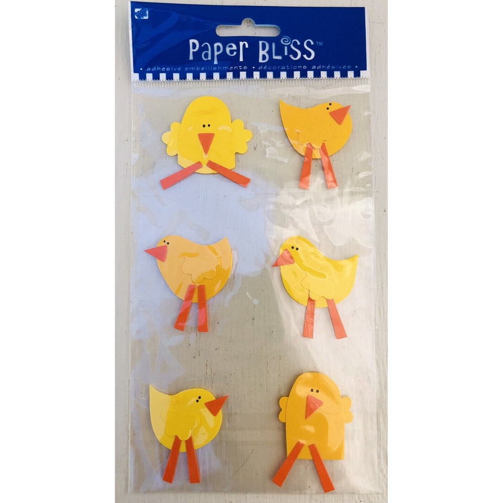 Paper Bliss Chick Adhesive Embellishments Vintage 2003 Stickers Scrapbook‎ NWT